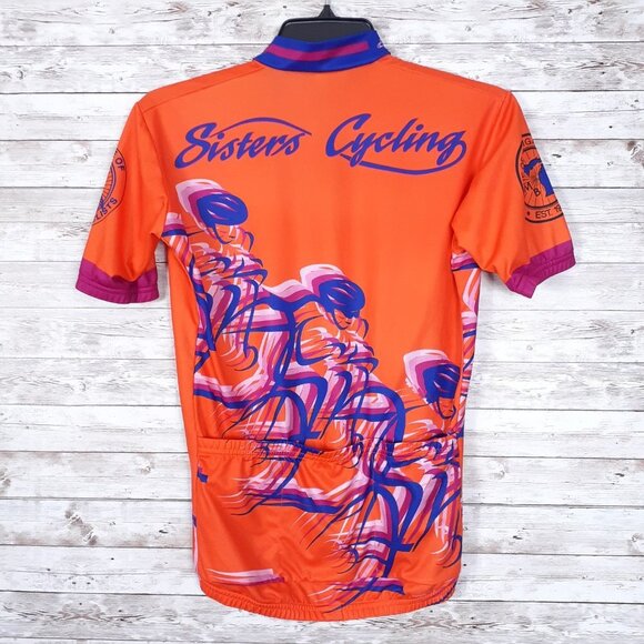 Vomax Sister Cycling Shirt M League of Bicyclists Orange 208 - Picture 2 of 6